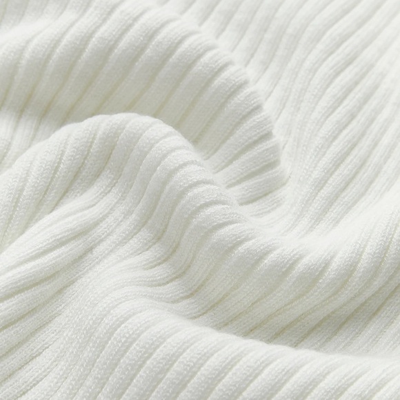 Commense Knit Ribbed Crew Neck Asymmetric Top - size Medium - Picture 6 of 7